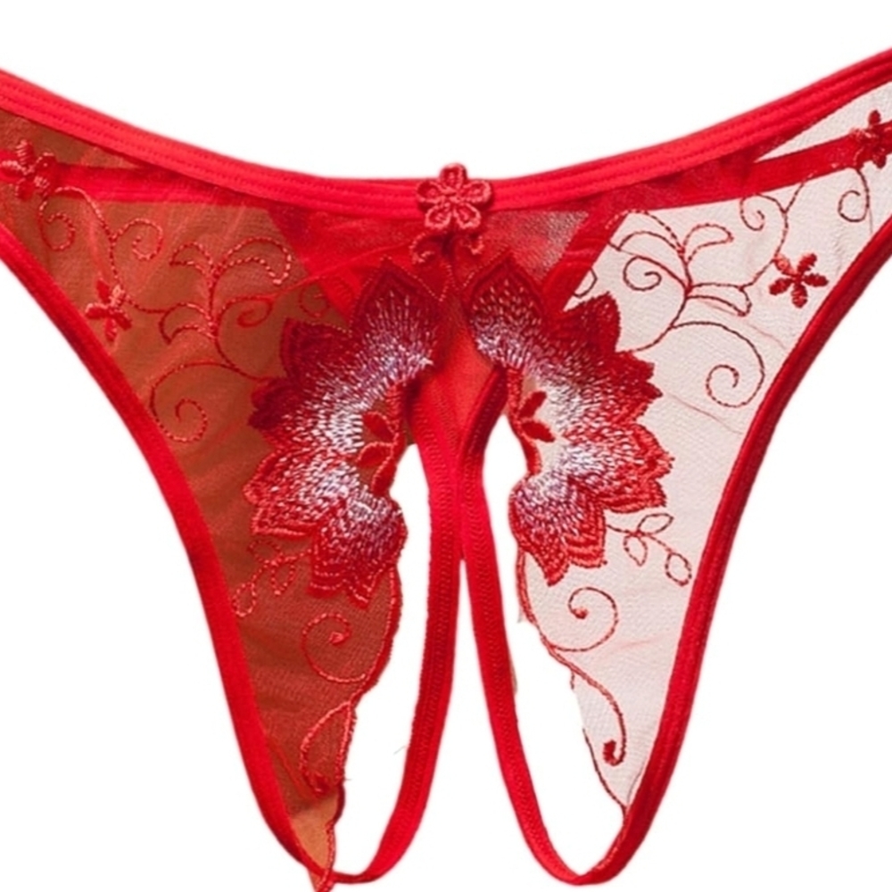 50 Pic Red Black Whit Elegant  Lace Thong